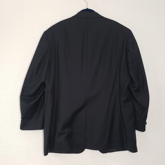 Vintage Ralph Lauren Chaps Suit Men 46 Reg 40x27 Navy Tonal Stripe Wool Cashmere - Picture 4 of 16